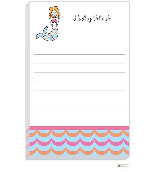 personalized - mermaid notepad