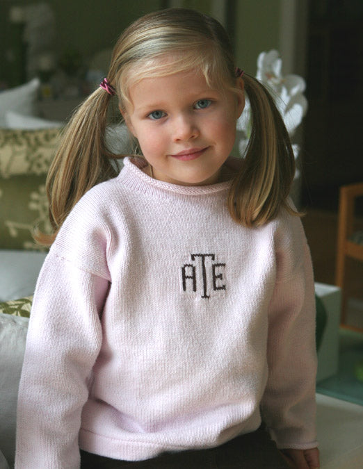 monogrammed baby sweater
