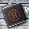 monogrammed suede flask