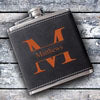 monogrammed suede flask