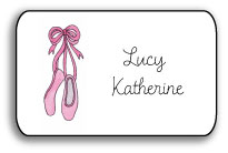 personalized stickers - ballerina girl