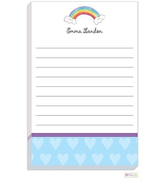 personalized - over the rainbow notepad