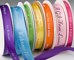 personalized 5/8" satin ribbon - 36 colors