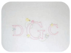personalized embroidered baby pillow - girl