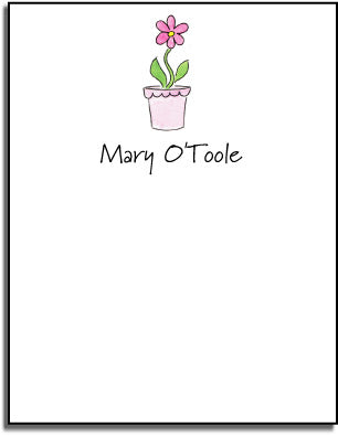 personalized everyday notes  blooming pink