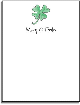 personalized everyday notes  lucky clover