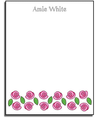 personalized everyday notes  rose garden