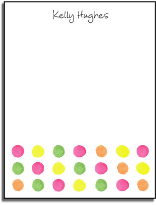 personalized everyday notes  sherbert dots