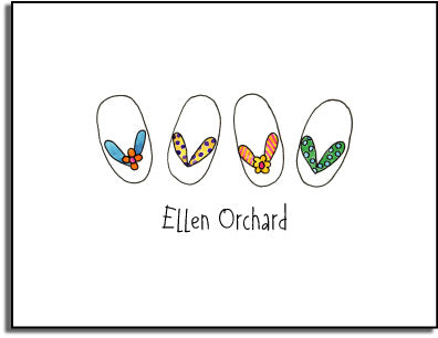 personalized everyday notes - summer flip flops