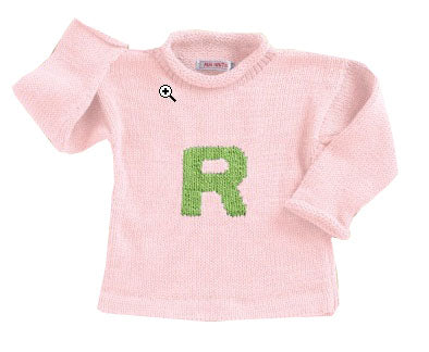 personalized knit letter sweater (custom colors available)