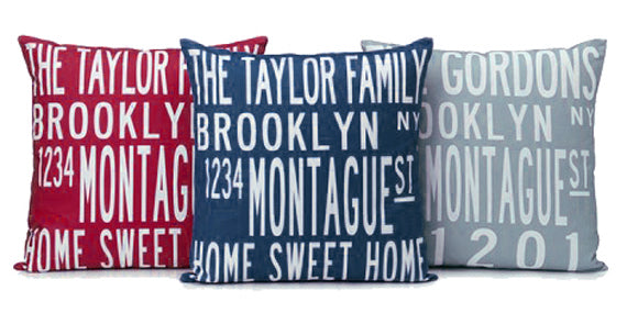 custom family home pillow