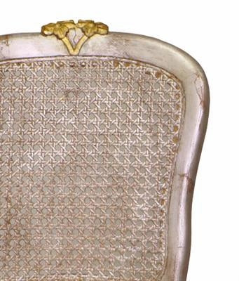 petit french chair - silver with gold
