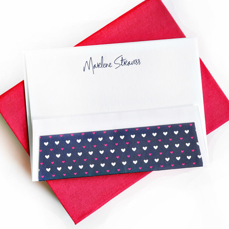 petite magenta silk stationery box - p11