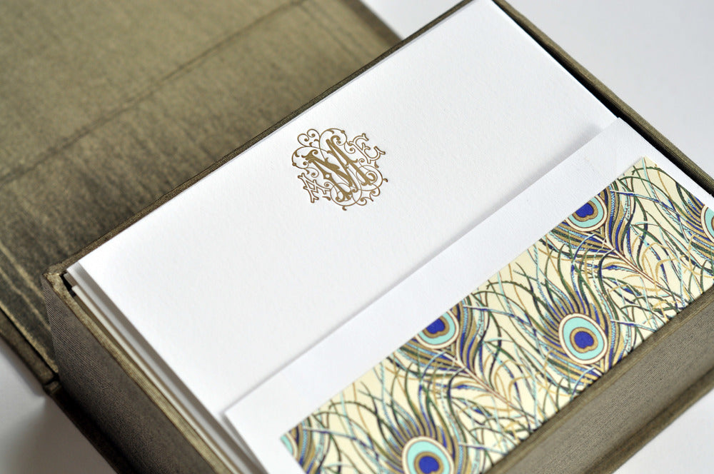 petite olive silk stationery box - p5