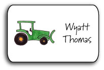 personalized stickers  green tractor