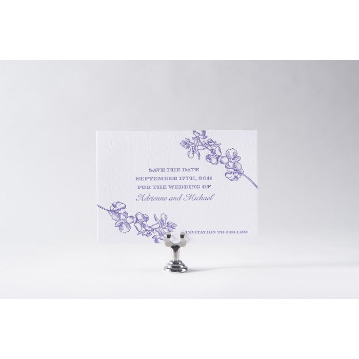 adrienne & michael save the date card