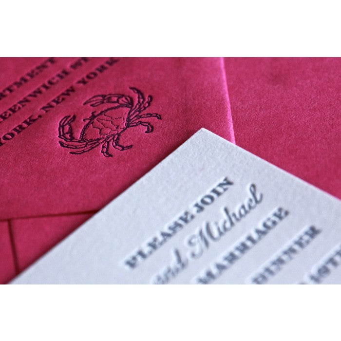 adrienne & michael rehearsal dinner card