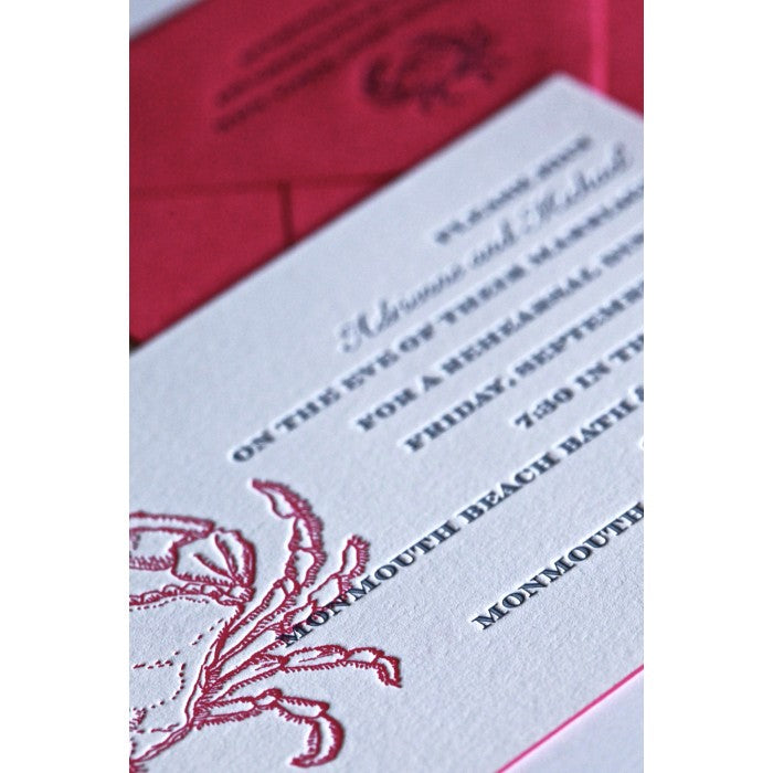 adrienne & michael rehearsal dinner card