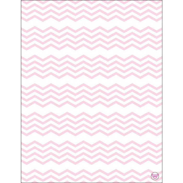 flat print baby announcement - baby waves pink