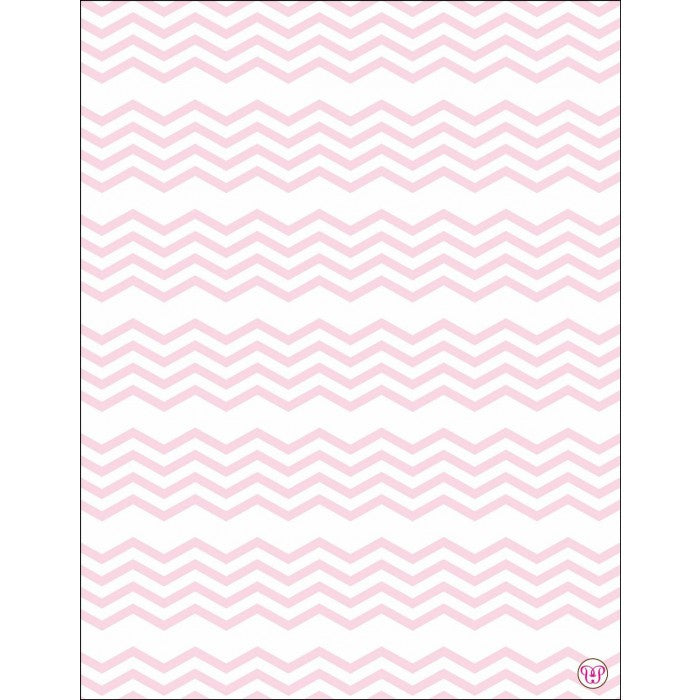 flat print baby announcement - baby waves pink