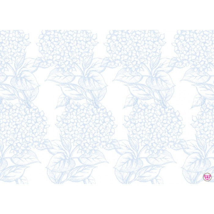 blue hydrangea social stationery
