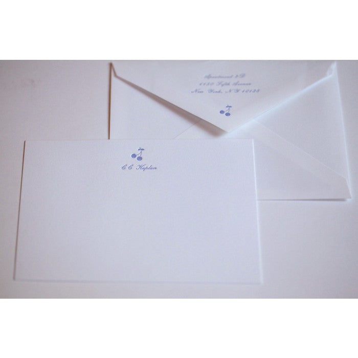 cherries iris baby stationery
