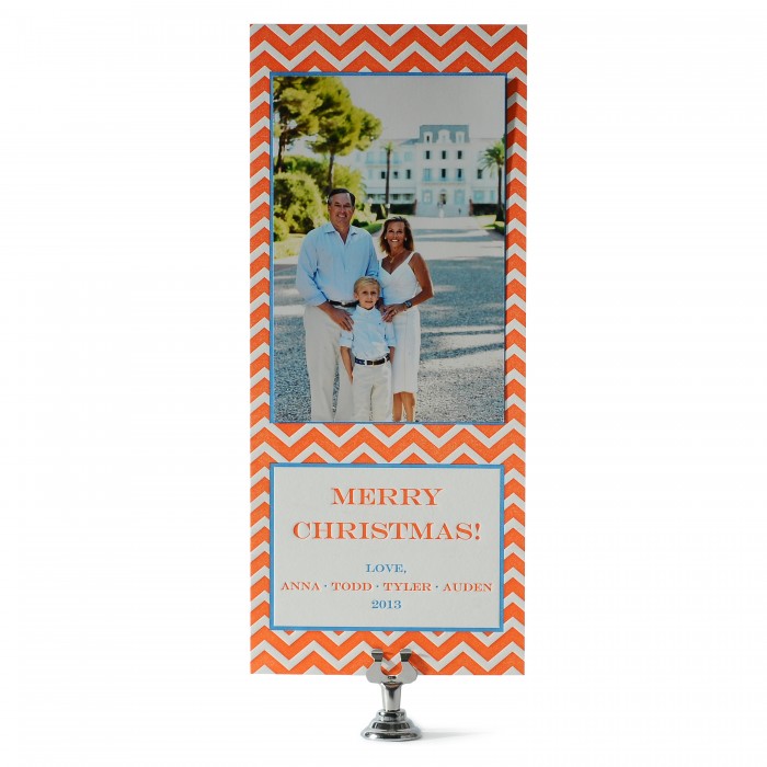 chevron chic holiday card