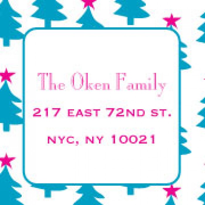 o christmas tree teal holiday cards