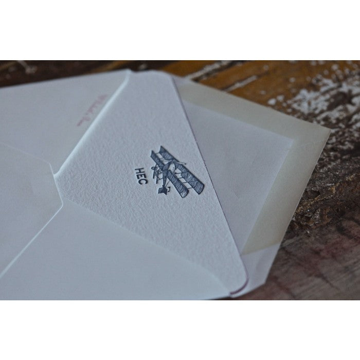 couture collection vintage plane note cards
