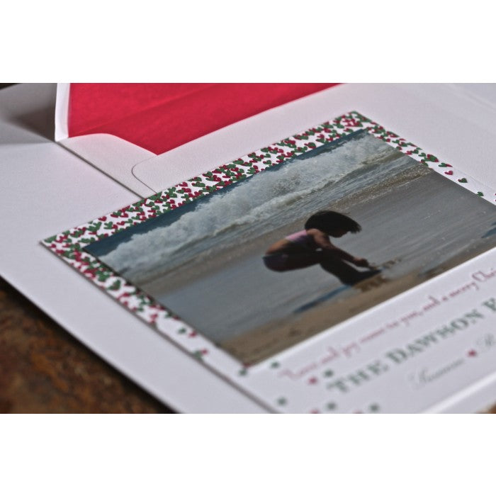 cascading hearts holiday card