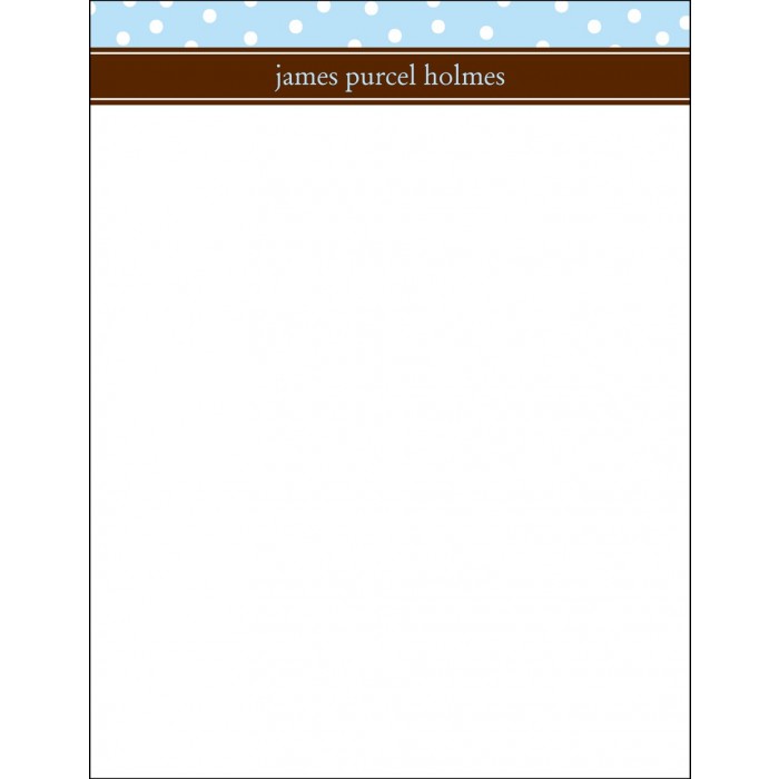 flat print baby announcement - darling dots blue