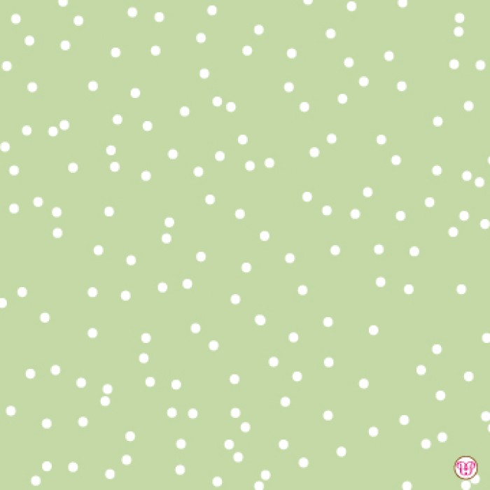 flat print baby announcement - darling dots green