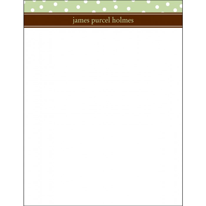 flat print baby announcement - darling dots green