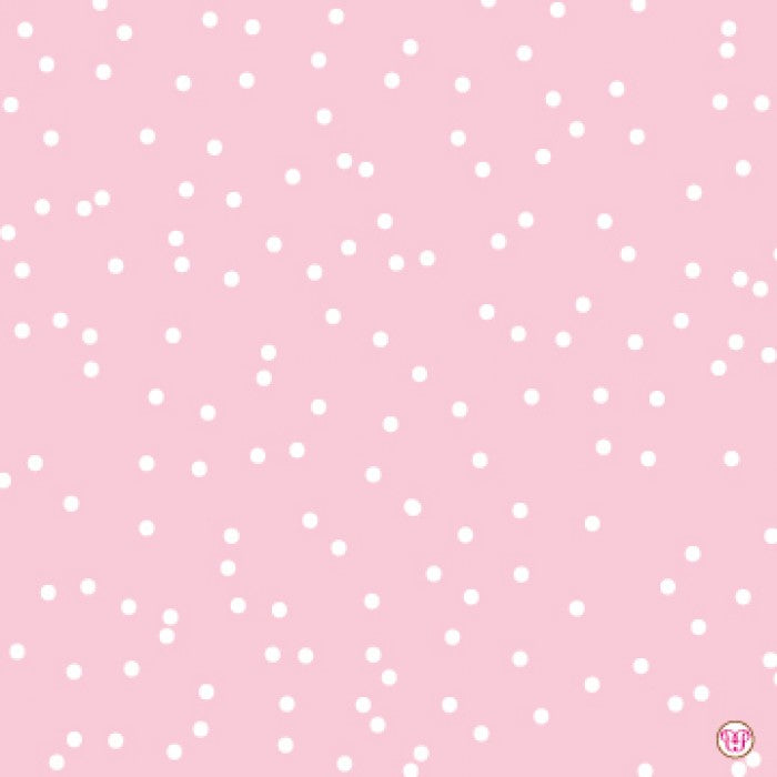 flat print baby announcement - darling dots pink