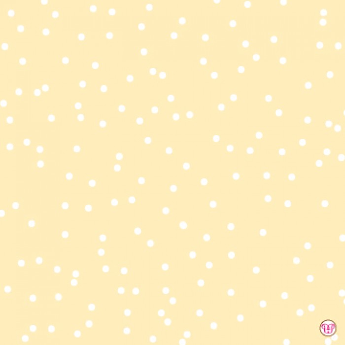 flat print baby announcement - darling dots yellow