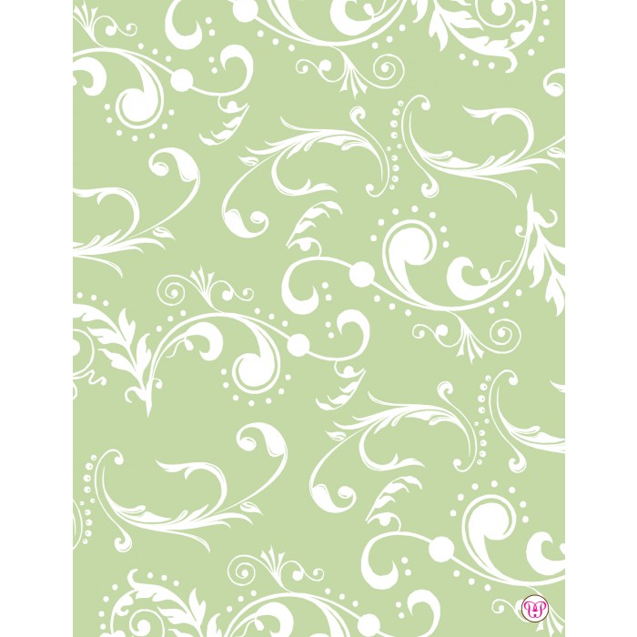 flat print baby announcement - green elegance