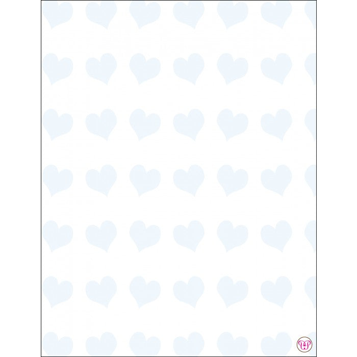 flat print baby announcement - happy heart blue
