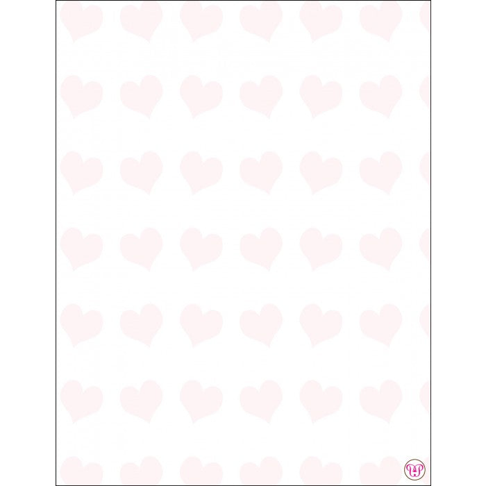 flat print baby announcement - happy hearts pink