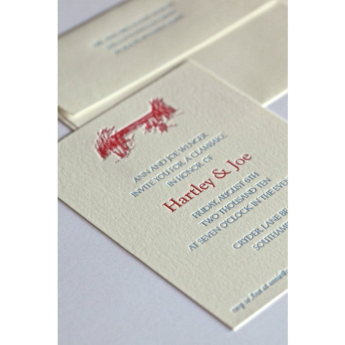 hartley & joe wedding invitation card