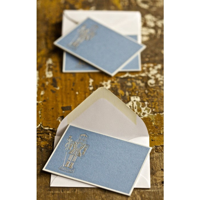 engraved holiday nutcracker enclosures cards