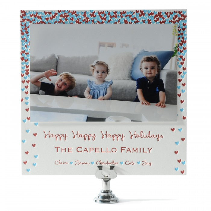 heart showers holiday card