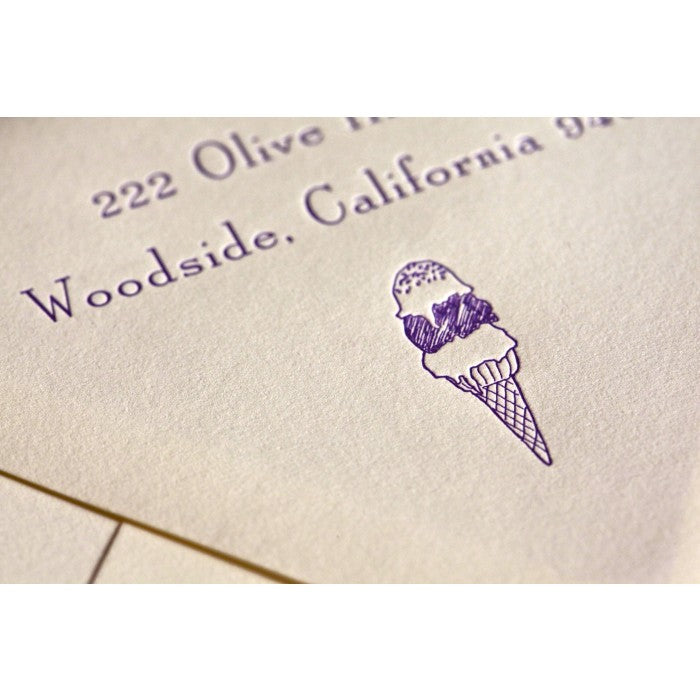 ice cream baby stationery