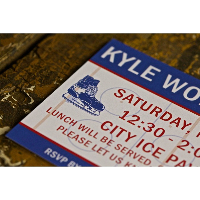 kid's parties invitations - ice skating party