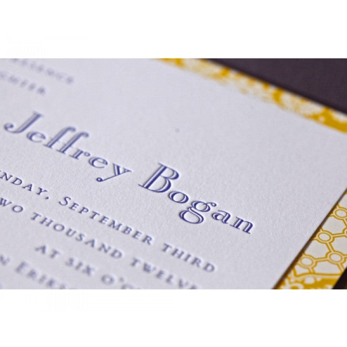 jennifer & jeffrey wedding invitation card