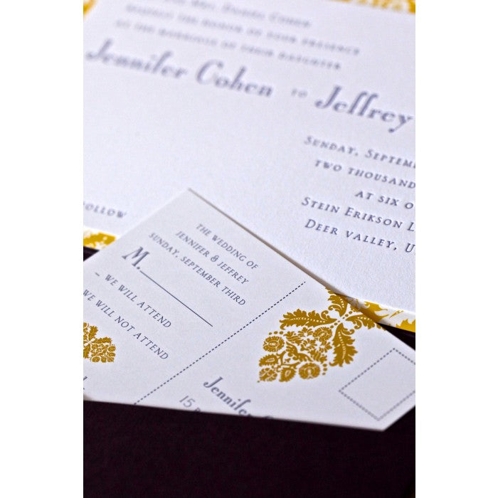 jennifer & jeffrey wedding invitation card