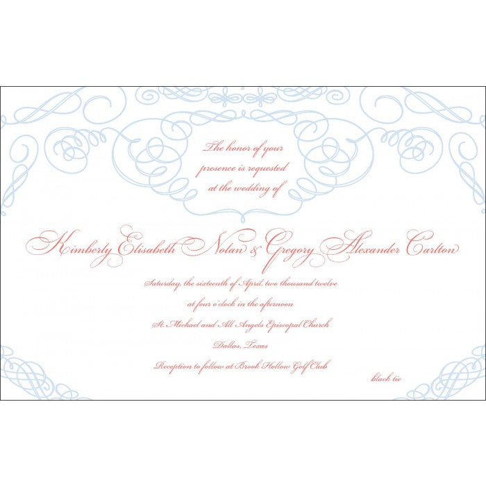 kim & greg main invitation card