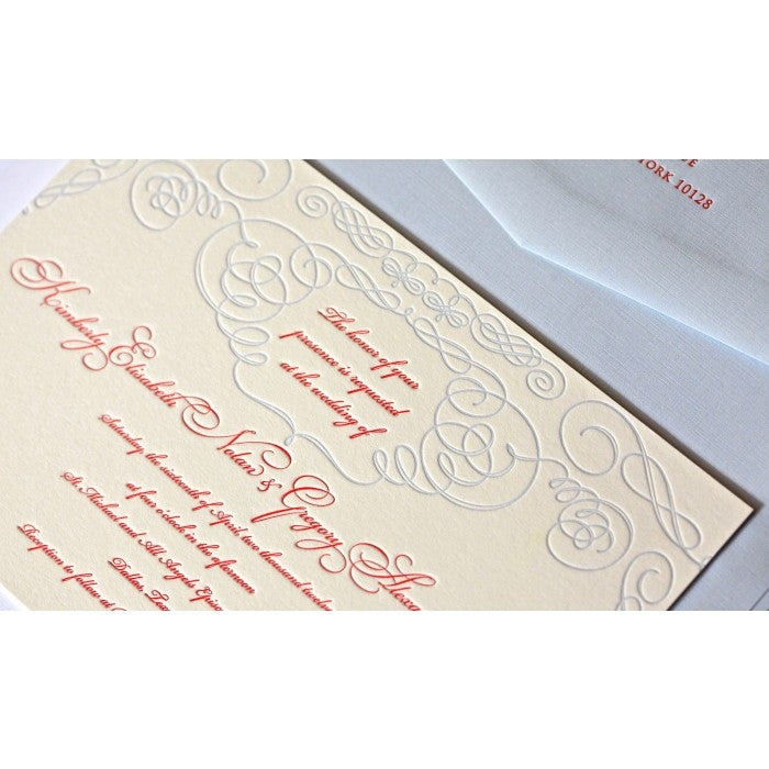 kim & greg main invitation card