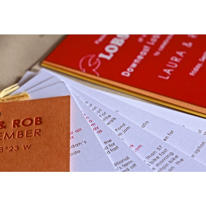 laura & rob wedding suite card
