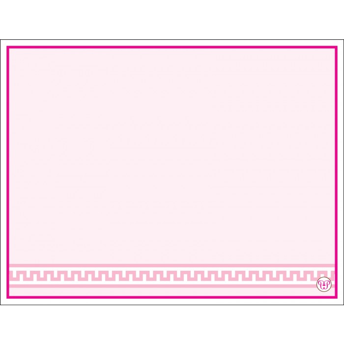 flat print baby announcement - little key pink