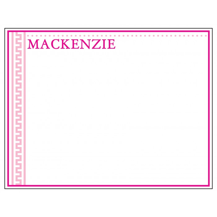 flat print baby announcement - little key pink